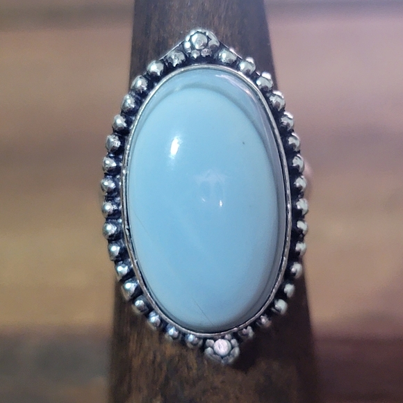 Native Blue Opal Gemstone Ring Size 5.5 Silver 925 Jewelry Western… - Picture 4 of 4